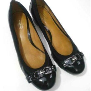 Coach Tandy Black Patent Leather Pumps Size:8 B